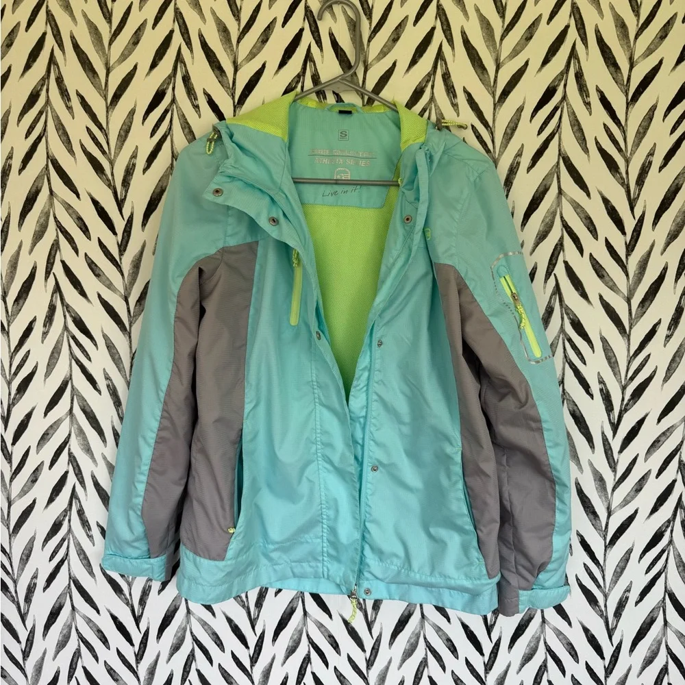 Free Country Aqua and Lime Jacket - Picture 1 of 6